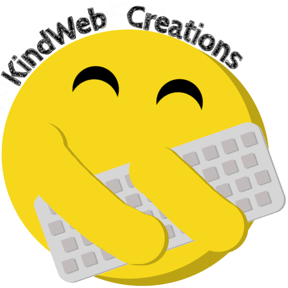 Smilely face hugging a keyboard logo